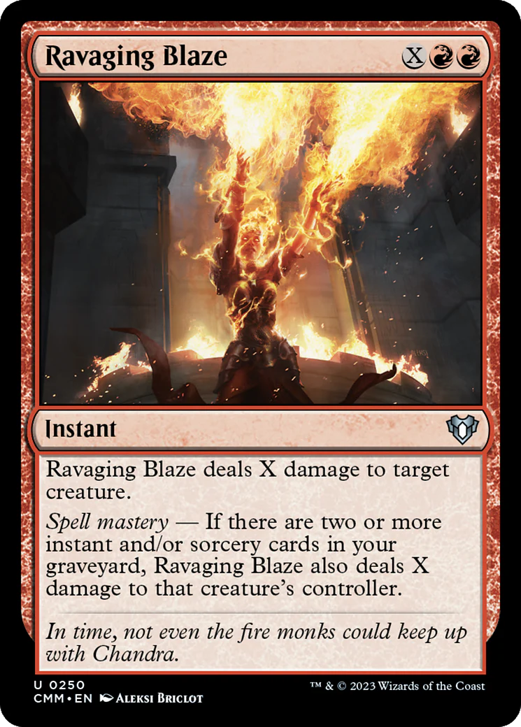 Ravaging Blaze (CMM-250)  Foil - Commander Masters