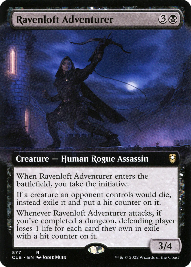 Ravenloft Adventurer (Extended Art) (CLB-577)  - Commander Legends: Battle for Baldur's Gate: (Extended Art)