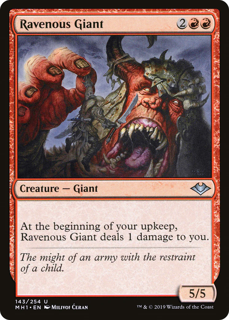 Ravenous Giant (MH1-143)  Foil - Modern Horizons