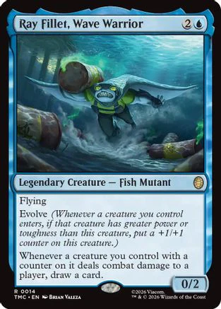 Ray Fillet, Wave Warrior (TMC-014)  - Commander: Teenage Mutant Ninja Turtles