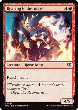 Rearing Embermare (SOS-127)  - Secrets of Strixhaven