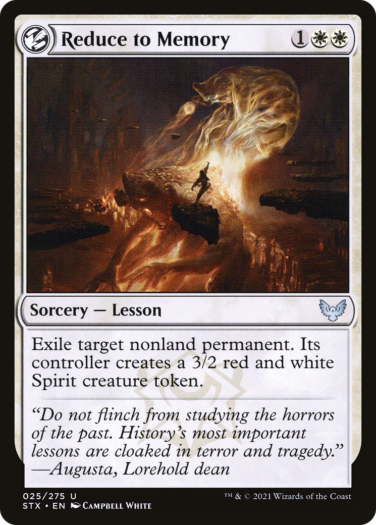 Reduce to Memory (STX-025)  - Strixhaven: School of Mages: (lesson)