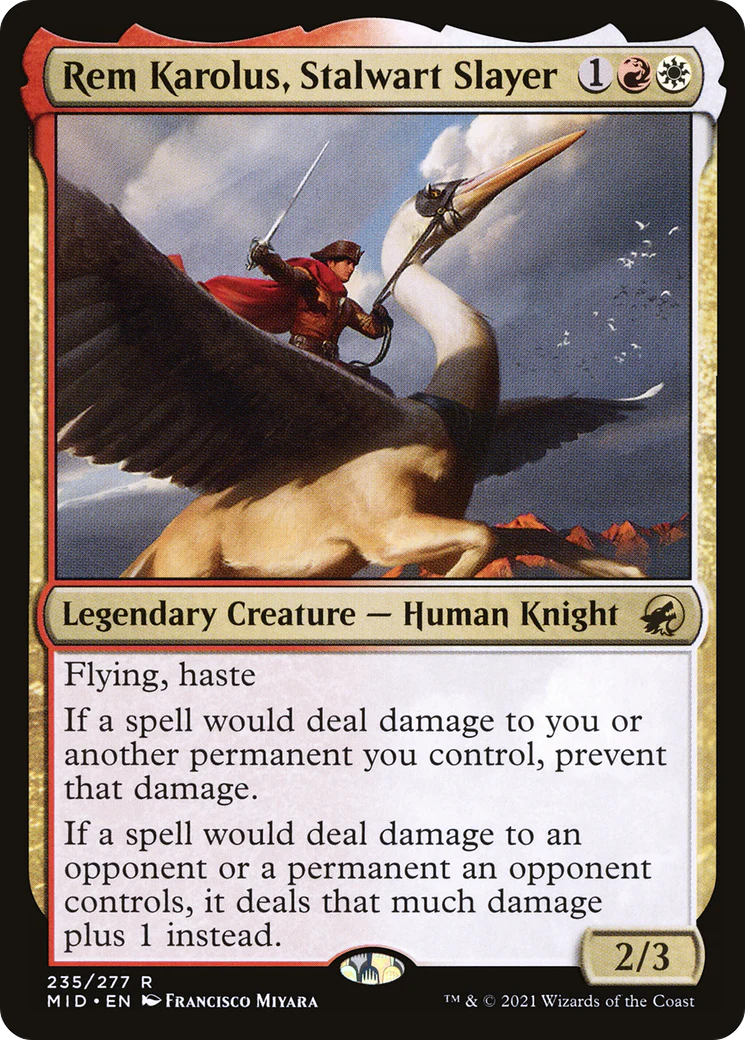 Rem Karolus, Stalwart Slayer (MID-235)  Foil - Innistrad: Midnight Hunt
