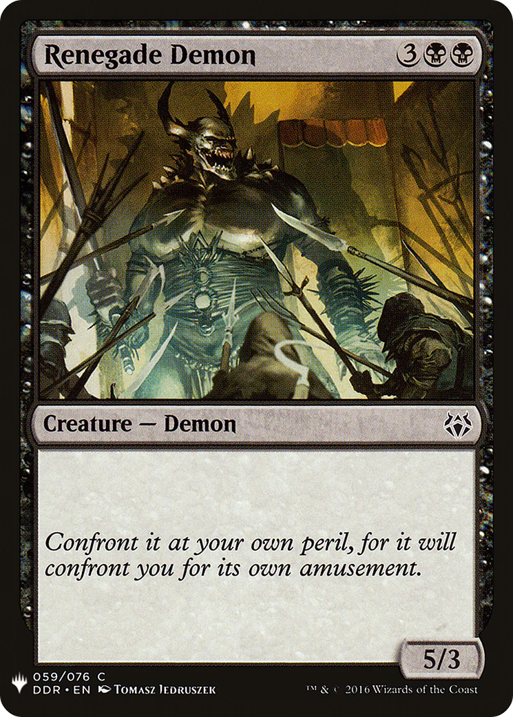 Renegade Demon (LIST-DDR-59)  - The List