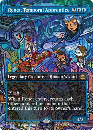 Renet, Temporal Apprentice (Borderless) (TMT-202) Foil - Teenage Mutant Ninja Turtles
