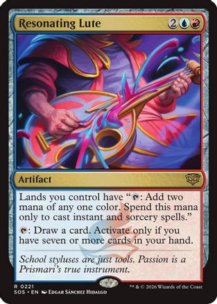 Resonating Lute (SOS-221) Foil - Secrets of Strixhaven