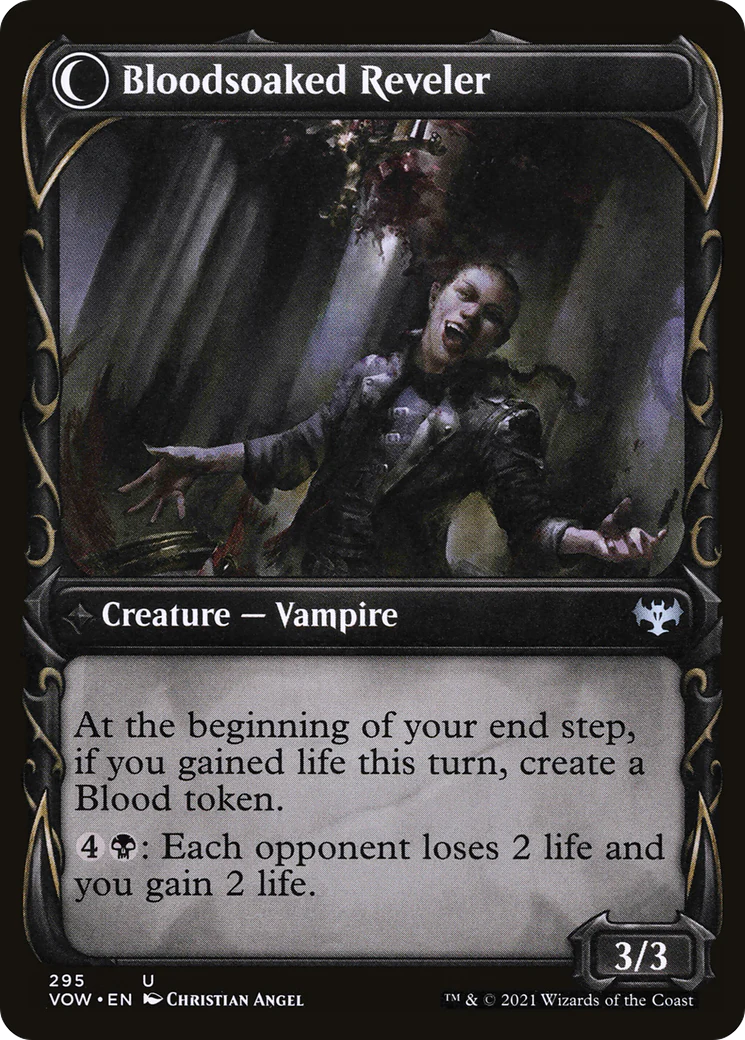 Restless Bloodseeker (Showcase) (VOW-295)  Foil - Innistrad: Crimson Vow: (Showcase, Double Faced Transform) - Image 2