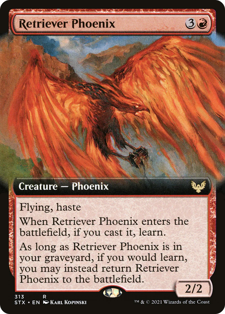 Retriever Phoenix (Extended Art) (STX-313)  - Strixhaven: School of Mages: (Extended Art)