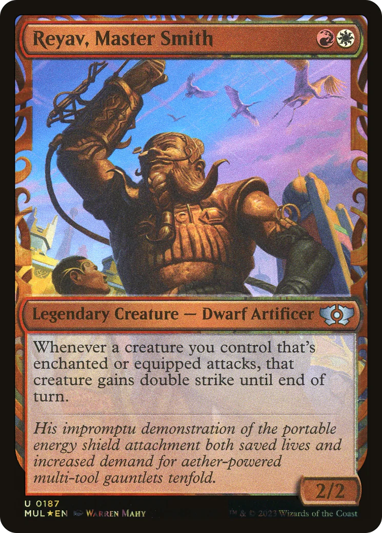 Reyav, Master Smith (Halo Foil) (MUL-187)  Foil - Multiverse Legends: (Showcase)