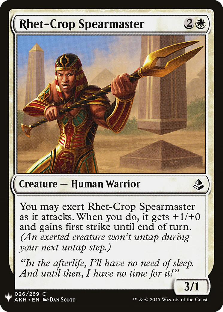 Rhet-Crop Spearmaster (LIST-AKH-26)  - The List