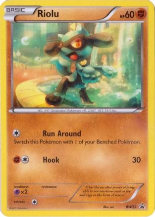 Riolu BW33  Black and White Promos - Promo