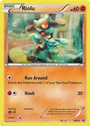 Riolu BW33  - Holofoil Black and White Promos - Promo