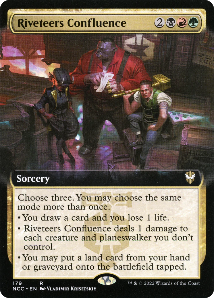 Riveteers Confluence (Extended Art) (NCC-179)  - New Capenna Commander: (Extended Art)