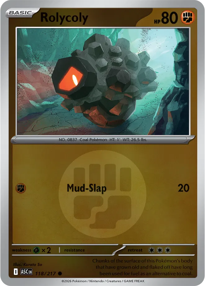 Rolycoly (Energy Symbol Pattern) 118  - Reverse Holofoil ME Ascended Heroes - Common