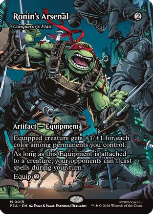Ronin's Arsenal - Conqueror's Flail (Borderless) (PZA-015)  Foil - Teenage Mutant Ninja Turtles Eternal-Legal