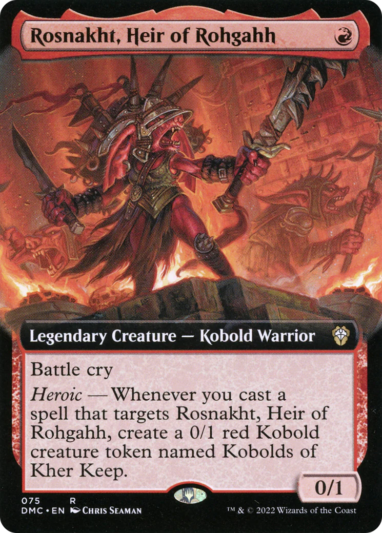 Rosnakht, Heir of Rohgahh (Extended Art) (DMC-075)  - Dominaria United Commander: (Extended Art)