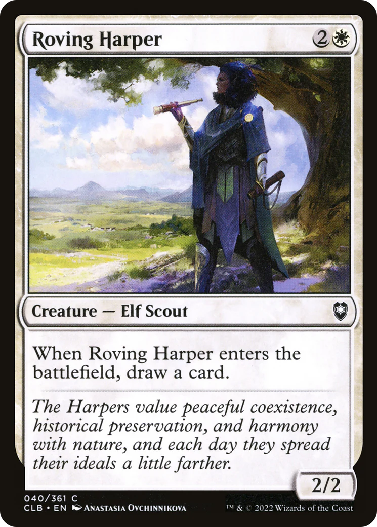 Roving Harper (CLB-040)  Foil - Commander Legends: Battle for Baldur's Gate