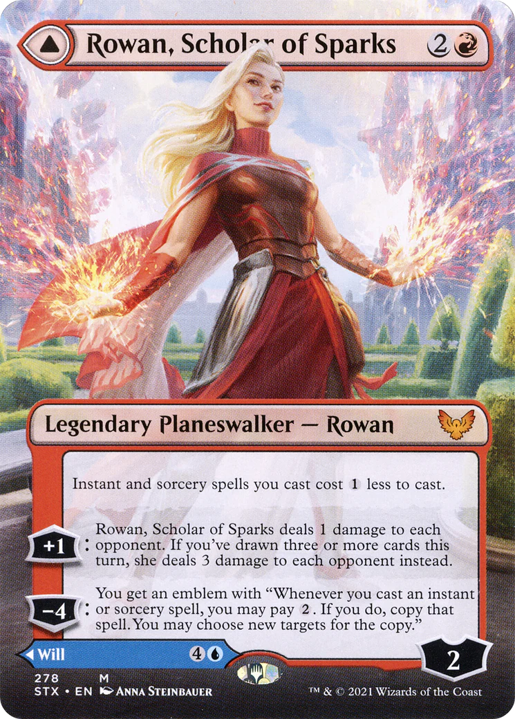 Rowan, Scholar of Sparks (Borderless) (STX-278)  - Strixhaven: School of Mages