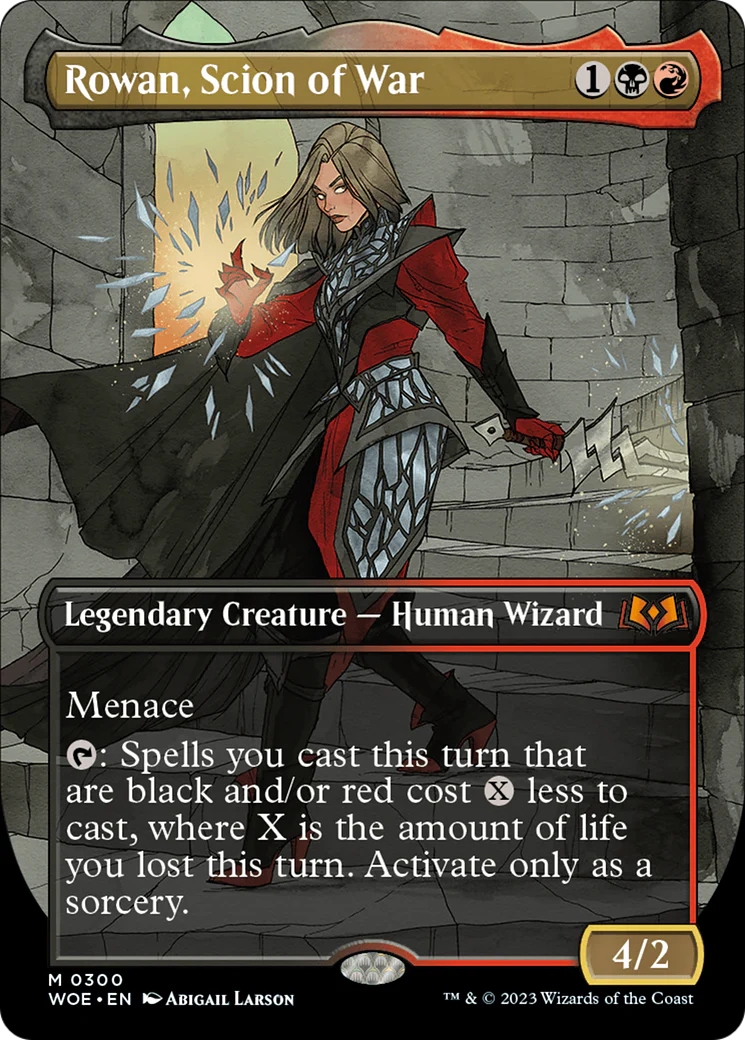 Rowan, Scion of War (Borderless) (WOE-300)  Foil - Wilds of Eldraine