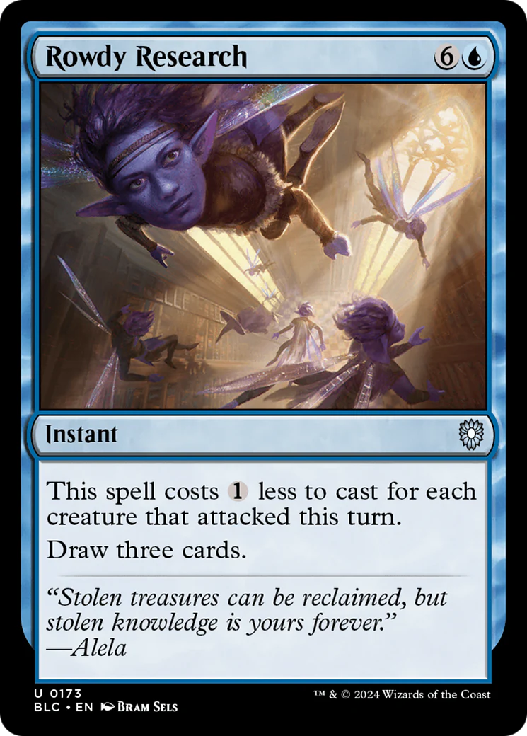 Rowdy Research (BLC-173)  - Bloomburrow Commander