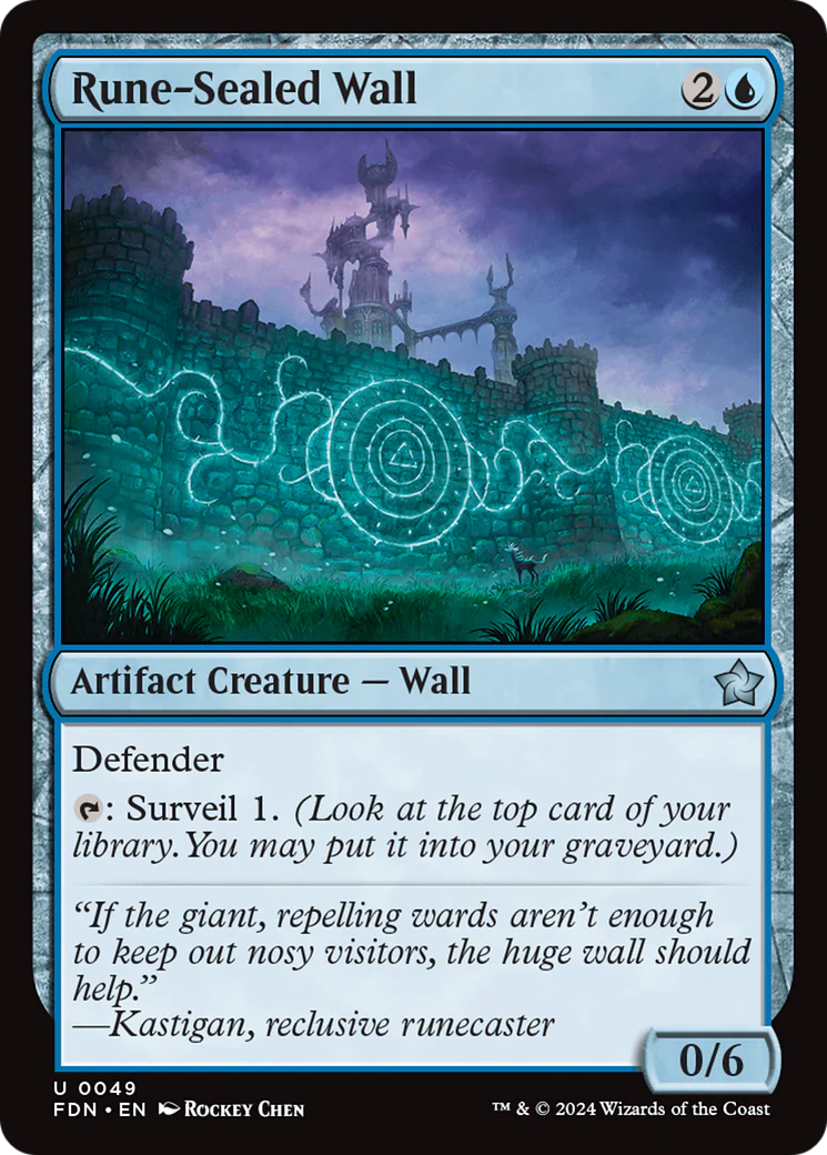 Rune-Sealed Wall (FDN-049)  Foil - Foundations