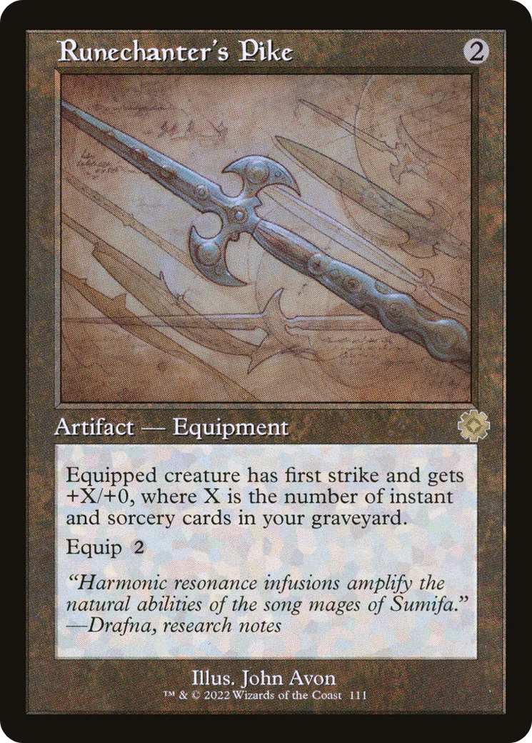 Runechanter's Pike (Schematic) (BRR-111)  Foil - The Brothers' War Retro Artifacts