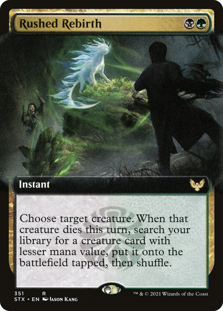 Rushed Rebirth (Extended Art) (STX-351)  - Strixhaven: School of Mages: (Extended Art)