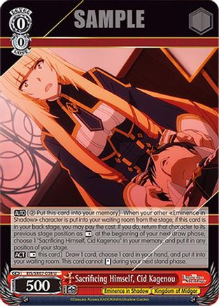 Sacrificing Himself, Cid Kagenou (EIS/SX07-038) - The Eminence in Shadow