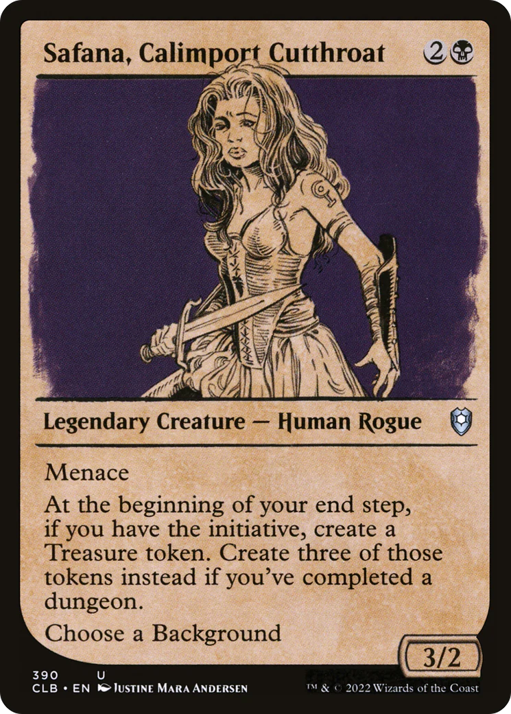 Safana, Calimport Cutthroat (Showcase) (CLB-390)  - Commander Legends: Battle for Baldur's Gate: (Showcase)