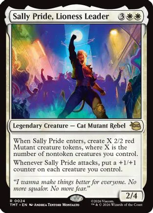 Sally Pride, Lioness Leader (TMT-024)  Foil - Teenage Mutant Ninja Turtles