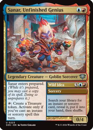 Sanar, Unfinished Genius (SOS-223) Foil - Secrets of Strixhaven