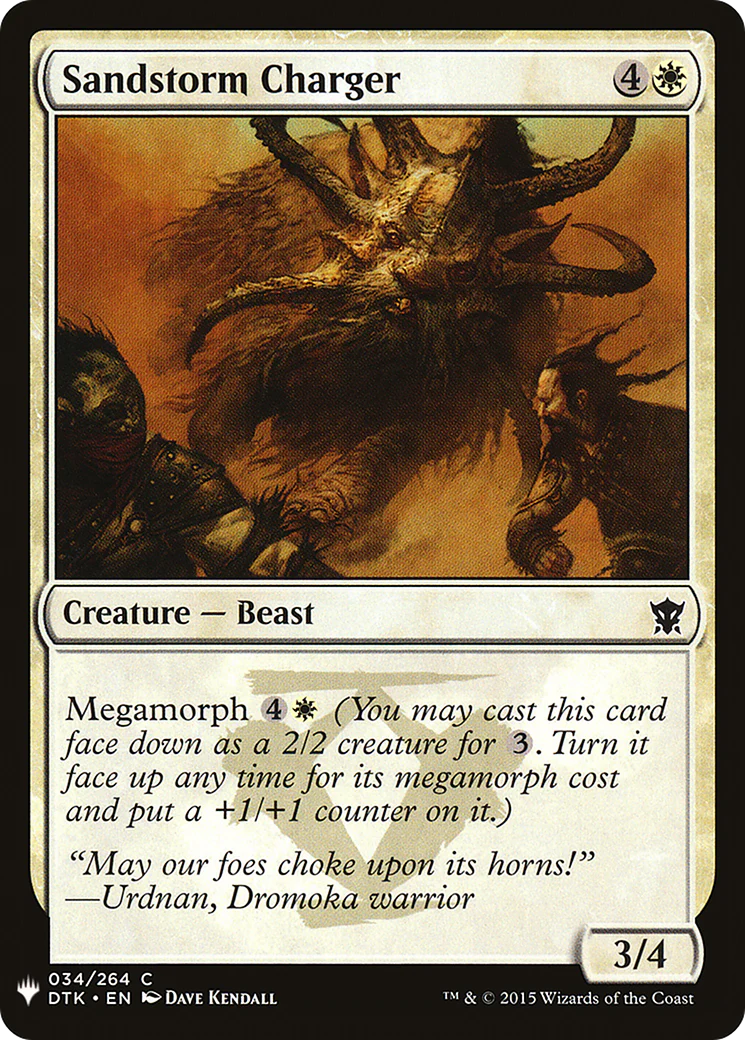Sandstorm Charger (LIST-DTK-34)  - The List