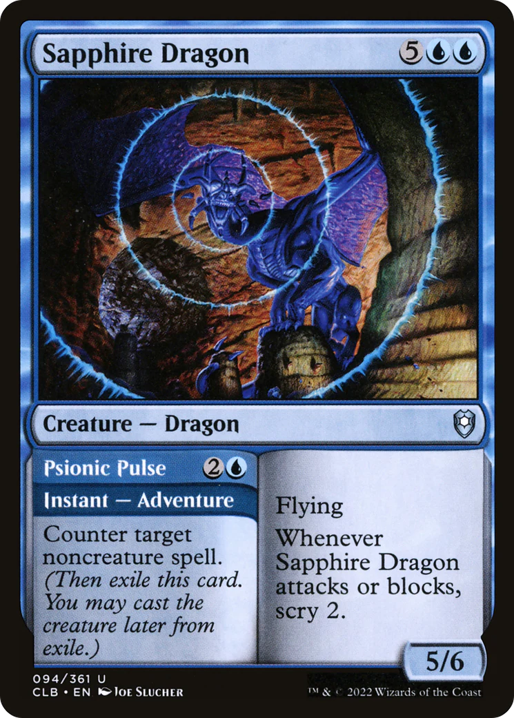 Sapphire Dragon (CLB-094) Foil - Commander Legends: Battle for Baldur's Gate