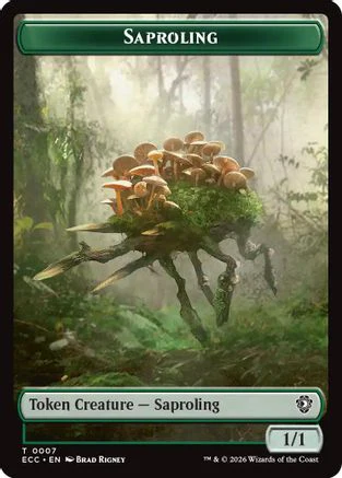 Saproling // Scarecrow Double-Sided Token (ECC-7 // 11)  - Commander: Lorwyn Eclipsed
