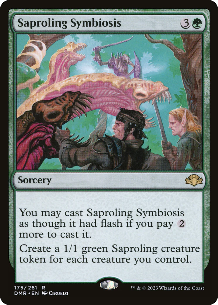 Saproling Symbiosis (DMR-175)  - Dominaria Remastered