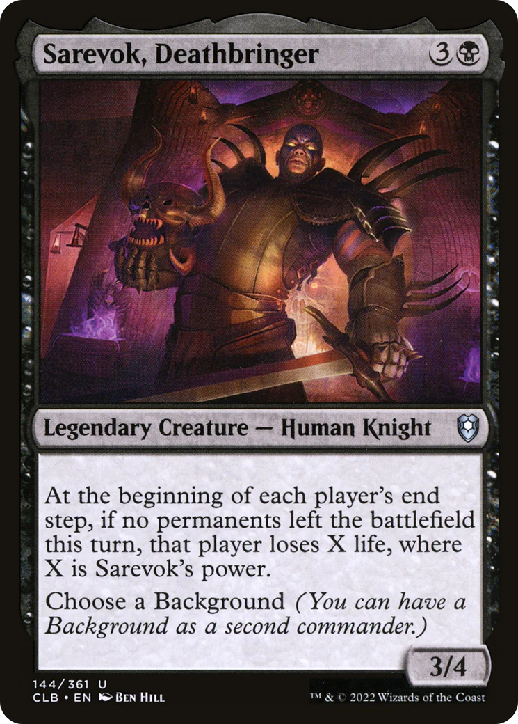 Sarevok, Deathbringer (CLB-144)  Foil - Commander Legends: Battle for Baldur's Gate