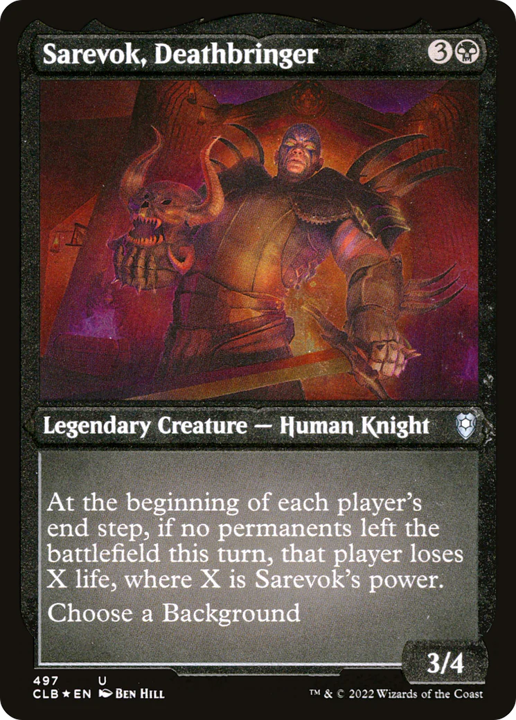 Sarevok, Deathbringer (CLB-497)  Etched Foil - Commander Legends: Battle for Baldur's Gate