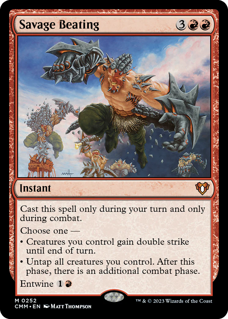 Savage Beating (CMM-252)  Foil - Commander Masters