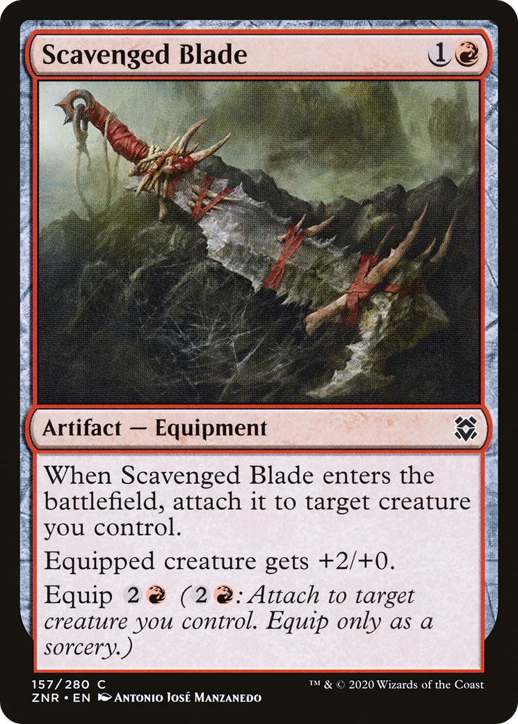 Scavenged Blade (ZNR-157)  Foil - Zendikar Rising