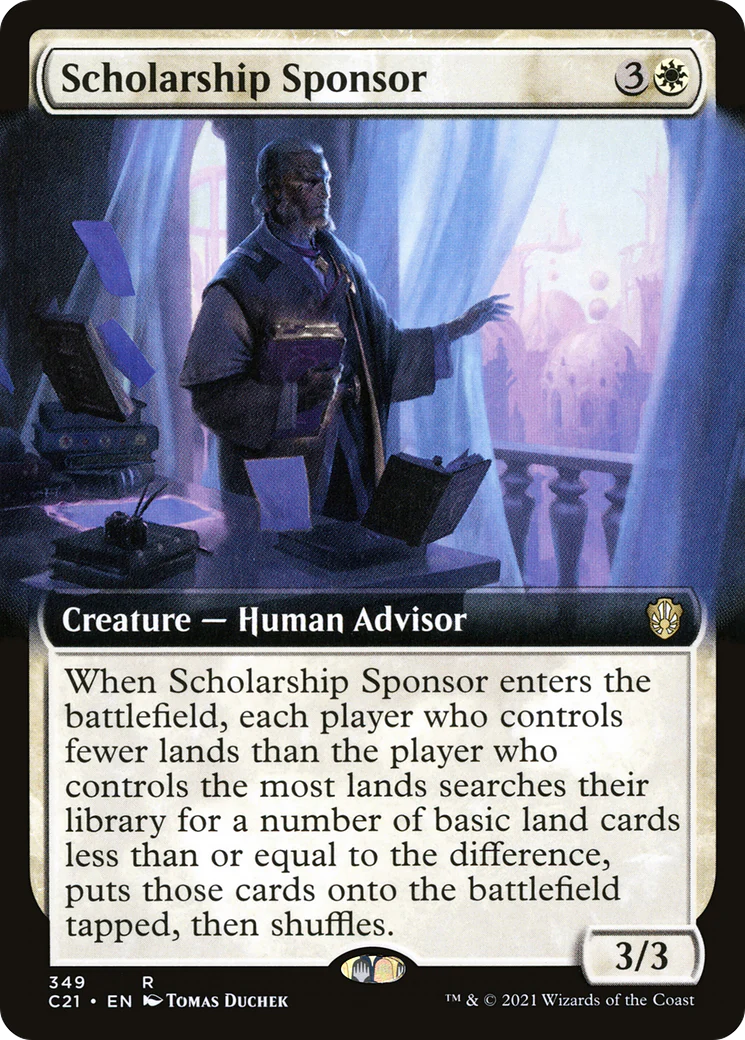 Scholarship Sponsor (Extended Art) (C21-349)  - Commander 2021: (Extended Art)