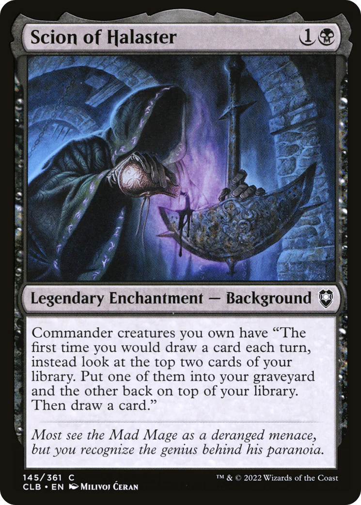 Scion of Halaster (CLB-145)  - Commander Legends: Battle for Baldur's Gate