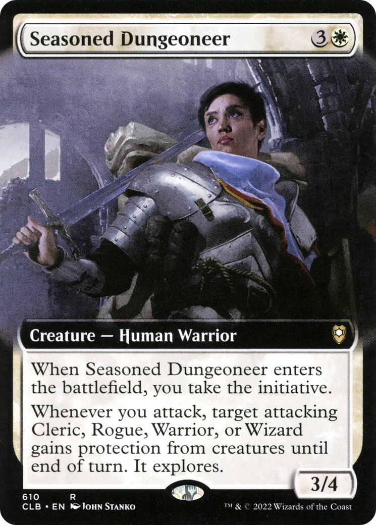 Seasoned Dungeoneer (Extended Art) (CLB-610)  - Commander Legends: Battle for Baldur's Gate: (Extended Art)