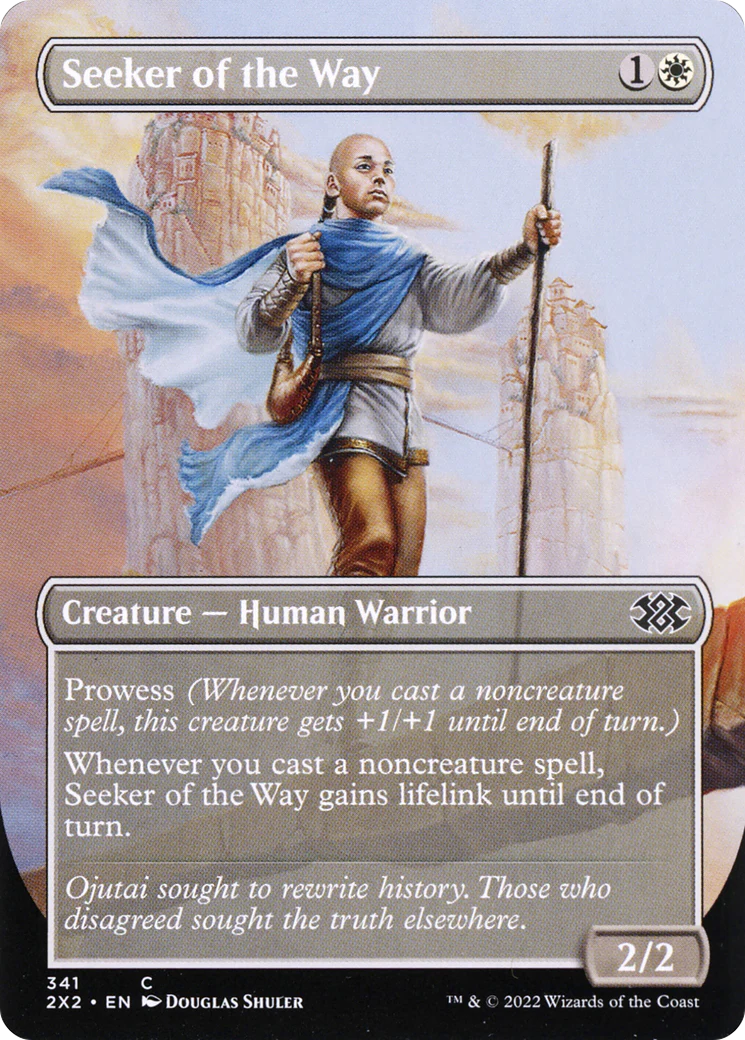 Seeker of the Way (Borderless) (2X2-341)  Foil - Double Masters 2022