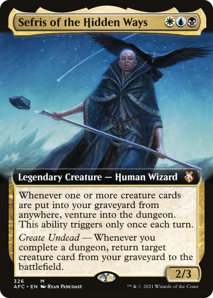 Sefris of the Hidden Ways (Extended Art) (AFC-326) - Adventures in the Forgotten Realms Commander