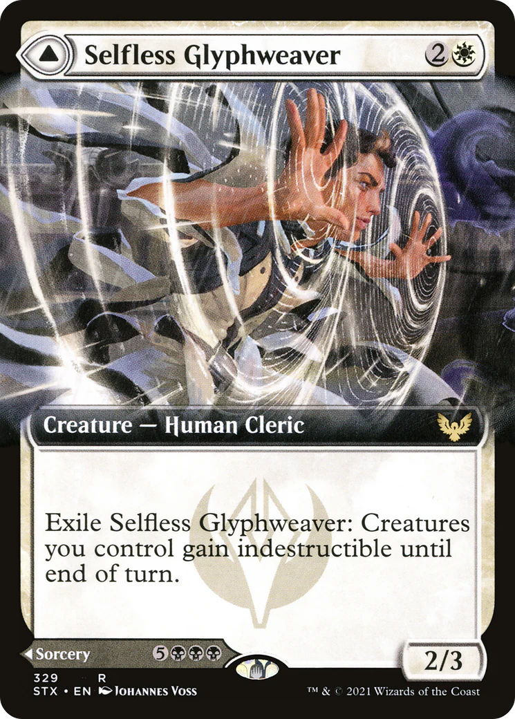 Selfless Glyphweaver (Extended Art) (STX-329)  Foil - Strixhaven: School of Mages: (Extended Art) - Image 3