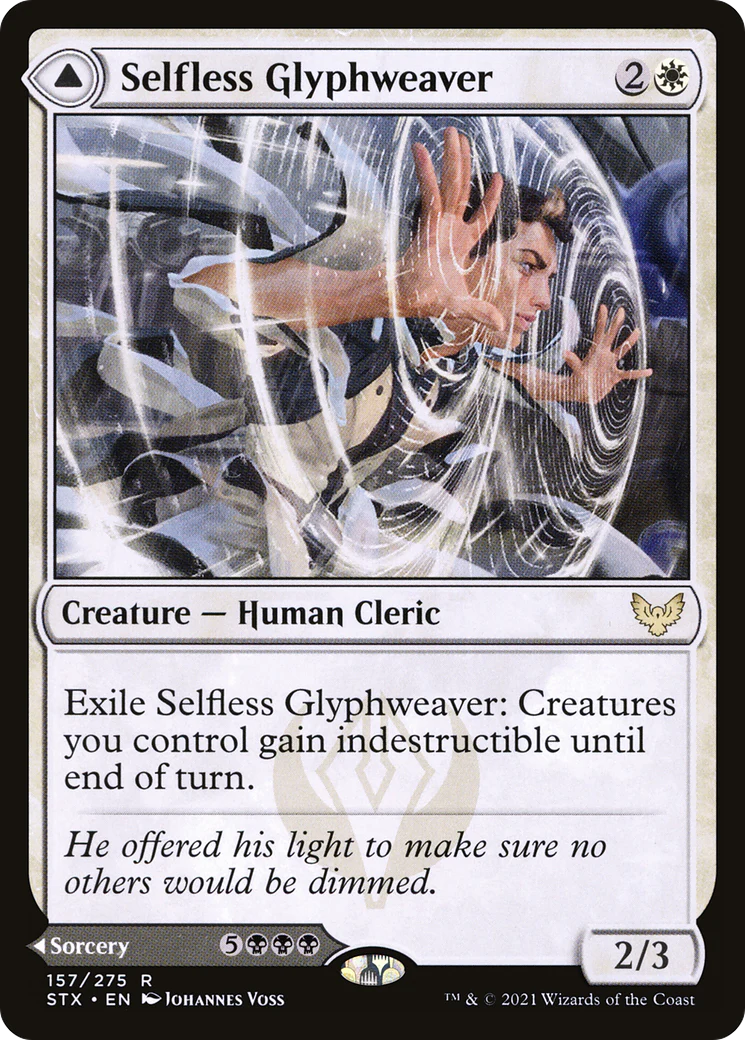 Selfless Glyphweaver (STX-157) Foil - Strixhaven: School of Mages - Image 3