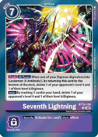 Seventh Lightning (BT15-100) - Exceed Apocalypse Foil