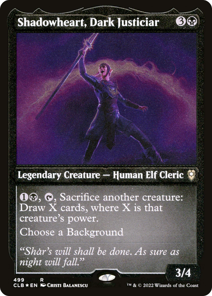 Shadowheart, Dark Justiciar (CLB-499) Etched Foil - Commander Legends: Battle for Baldur's Gate