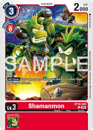 Shamanmon - BT18-009 (Foil Reprint) (BT18-009) - Advanced Booster Digimon Generation Foil