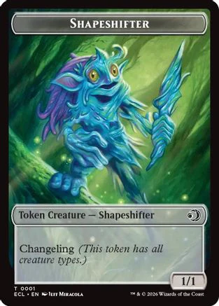 Shapeshifter // Merfolk Double-Sided Token (ECL-1 // 8) Foil - Lorwyn Eclipsed